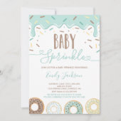 Donut Baby Strooi Uitnodiging Gestrooid Met Liefde (Voorkant)