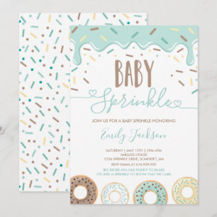 Donut Baby Strooi Uitnodiging Gestrooid Met Liefde