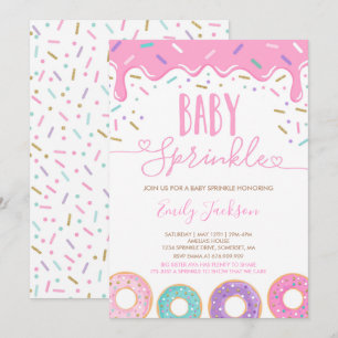 Donut Baby Strooi Uitnodiging Gestrooid Met Liefde