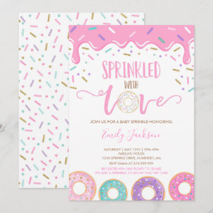 Donut Baby Strooi Uitnodiging Gestrooid Met Liefde