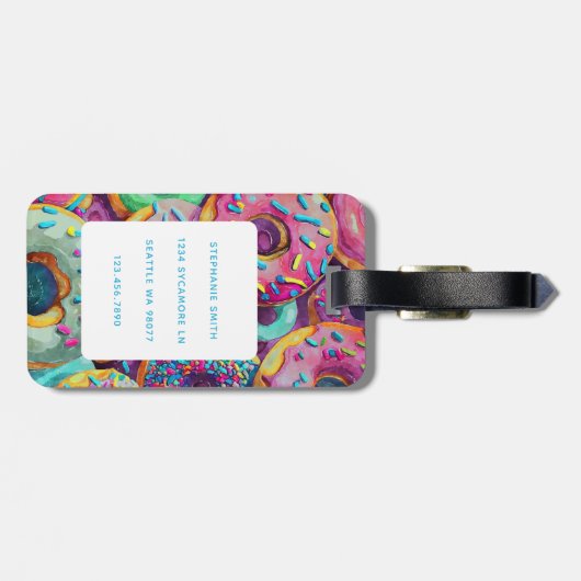 Donut Bagagelabels (Achterkant horizontaal)