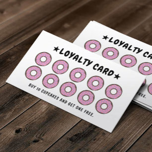 Donut Bakery Reward Card Loyalty Card
