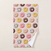 Donut Bakery Shop Patroon Bad Handdoek (Handdoek)