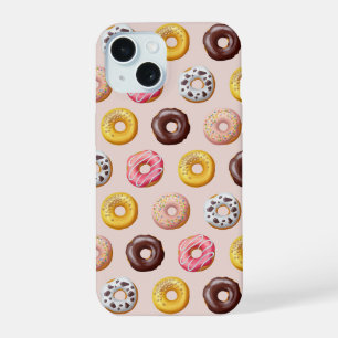 Donut Bakery Shop Patroon iPhone 15 Hoesje