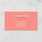 Donut Bakery Sweet Chef Desserts Carte de visite (Dos)