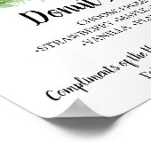 Donut Bar Sweets Table Wedding Sunflower Sign Poster (Hoek)