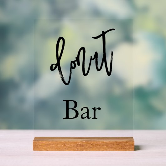 Donut bar wedding Acrylic sign (Neutre)