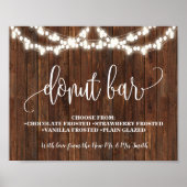 Donut Bar Westerne bridale bruiloft Poster (Voorkant)