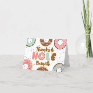 Donut Bedankt een Hole Bunch Dank u kaart