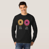 Donut Before After Makeup Sarcastic Doughnut Fast  T-shirt (Voorkant volledig)