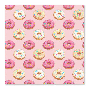 Donut Behang Leuke Voedselpatroon Muur Bekleding