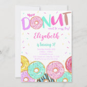 Donut Birthday Invitation, Donut Kaart (Voorkant)