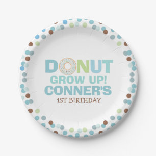 Donut Birthday Paper Bord 7-inch donut groeit op