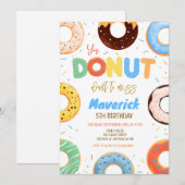 Donut Birthday Party Invitation (Devant / Derrière)