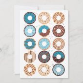 Donut Birthday Party Invitation for a Boy Kaart (Achterkant)