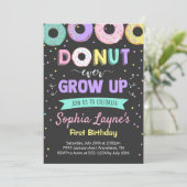 Donut Birthday Party Kaart (Staand voorkant)