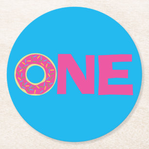 Donut Birthday Party Ronde Kartonnen Onderzetter