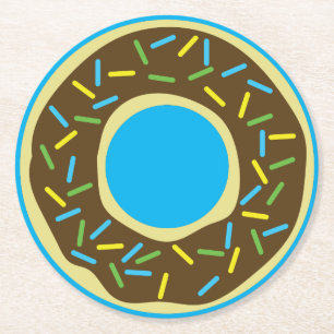 Donut Birthday Party Ronde Kartonnen Onderzetter