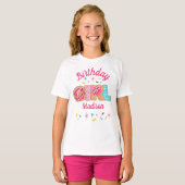 Donut Birthday peuter-overhemden T-shirt (Voorkant volledig)