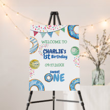 Donut Boy First Birthday Welcome Foam Board