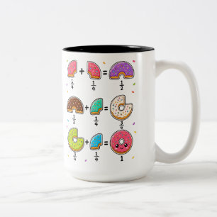 Donut Breuken Leerzaam Wiskunde Humor Tweekleurige Koffiemok