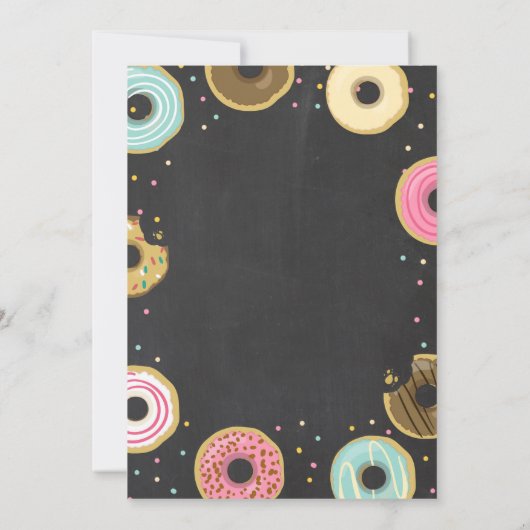 Donut bruids douche uitnodiging geest als ik dat d (Achterkant)