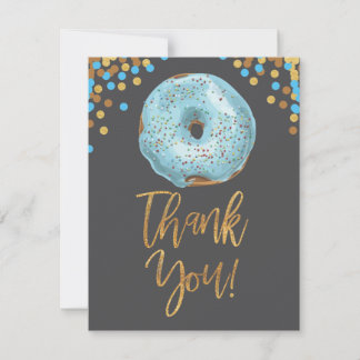 Donut Carte de remerciements Boy Blue