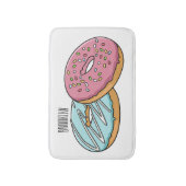 Donut cartoon illustratie badmat (Voorkant Verticaal)