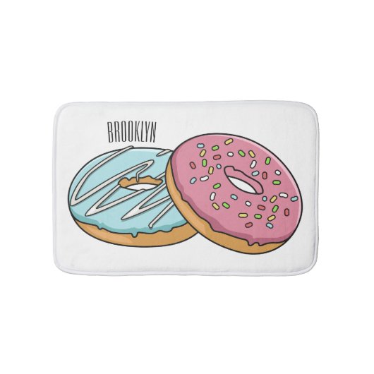 Donut cartoon illustratie badmat (Voorkant)
