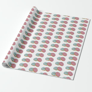 Donut cartoon illustratie cadeaupapier