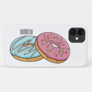 Donut cartoon illustratie iPhone 11 hoesje