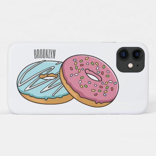 Donut cartoon illustratie Case-Mate iPhone case (Achterkant (horizontaal))