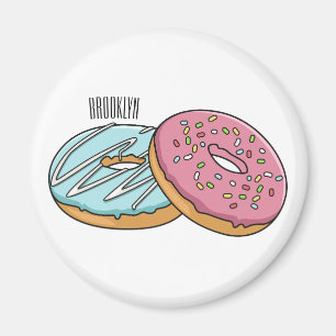 Donut cartoon illustratie magneet