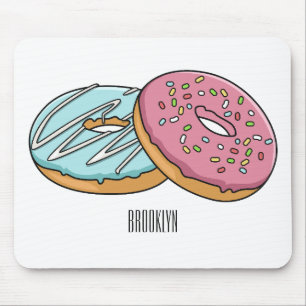 Donut cartoon illustratie muismat