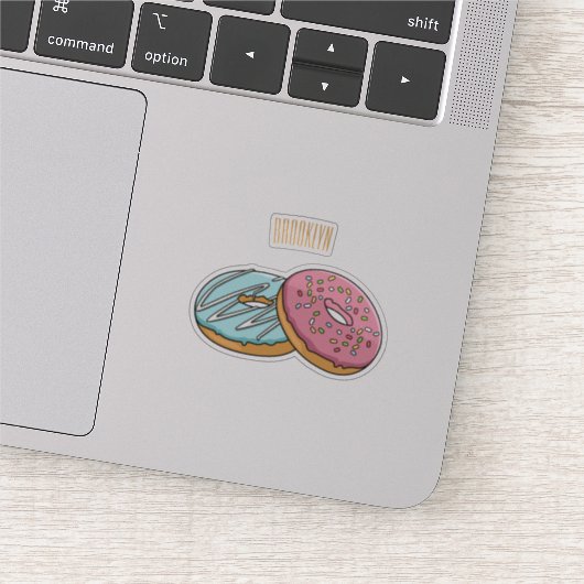 Donut cartoon illustratie sticker (Detail)