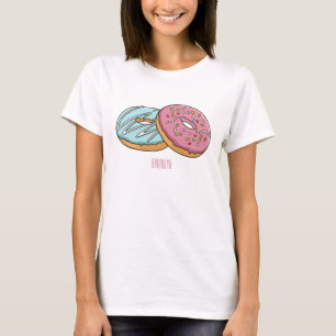 Donut cartoon illustratie t-shirt