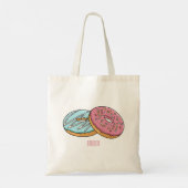 Donut cartoon illustratie tote bag (Achterkant)