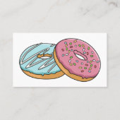 Donut cartoon illustratie visitekaartje (Achterkant)