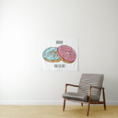 Donut cartoon illustratie wandkleed (In Situ (horizontaal))