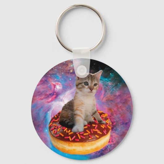 Donut Cat - Donut lover Sleutelhanger (Voorkant)