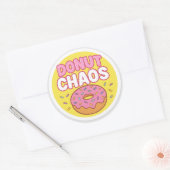 Donut Chaos Round Sticker (Enveloppe)