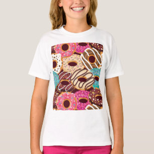 Donut, chocolade donut & chocolade om op te snappe t-shirt