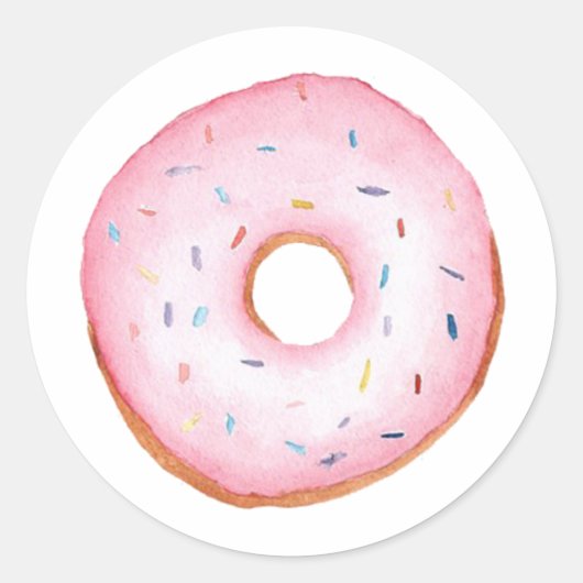 Donut Classic Round Sticker (Voorkant)