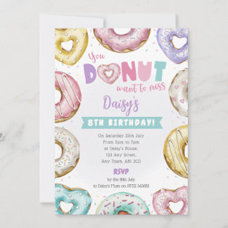 Donut Coeur Anniversaire Invitation Vous Ne Voulez