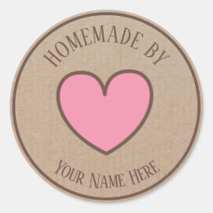 Donut Cookie Cake Heart Homemade van ambacht Ronde Sticker