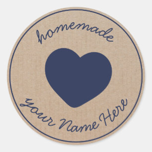 Donut Cookie Cake Heart Homemade van ambacht Ronde Sticker