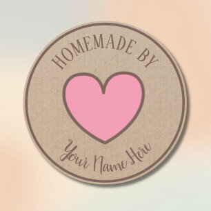 Donut Cookie Cake Heart Homemade van ambacht Ronde Sticker