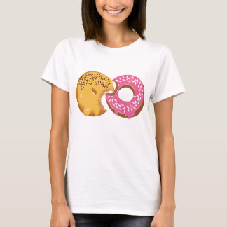 Donut Couple Bite Design T-shirt