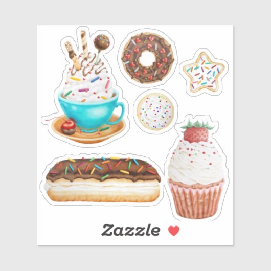 Donut Cupcake Cookie Stickers van Marcella Cherry (Vel)