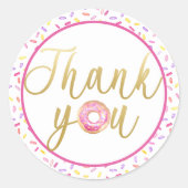 Donut Dank Je Lieve Eén Sprinkle Label (Voorkant)